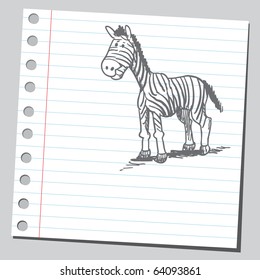 Sketchy zebra