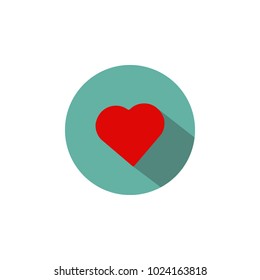 skeuomorphism red heart icon 