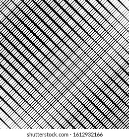 Skew, diagonal, oblique lines grid, mesh.Cellular, interlace background. Interlock, intersect traverse fractal lines.Dynamic bisect stripes abstract geometric pattern.Grating, trellis, lattice texture