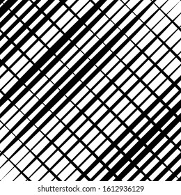 Skew, diagonal, oblique lines grid, mesh.Cellular, interlace background. Interlock, intersect traverse fractal lines.Dynamic bisect stripes abstract geometric pattern.Grating, trellis, lattice texture