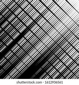 Skew, diagonal, oblique lines grid, mesh.Cellular, interlace background. Interlock, intersect traverse fractal lines.Dynamic bisect stripes abstract geometric pattern.Grating, trellis, lattice texture