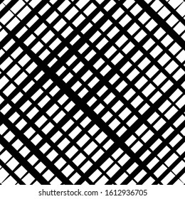 Skew, diagonal, oblique lines grid, mesh.Cellular, interlace background. Interlock, intersect traverse fractal lines.Dynamic bisect stripes abstract geometric pattern.Grating, trellis, lattice texture