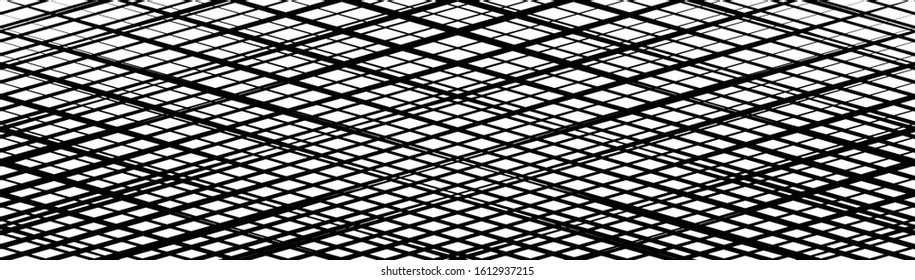 Skew, diagonal, oblique lines grid, mesh.Cellular, interlace background. Interlock, intersect traverse fractal lines.Dynamic bisect stripes abstract geometric pattern.Grating, trellis, lattice texture