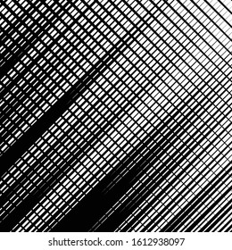Skew, diagonal, oblique lines grid, mesh.Cellular, interlace background. Interlock, intersect traverse fractal lines.Dynamic bisect stripes abstract geometric pattern.Grating, trellis, lattice texture