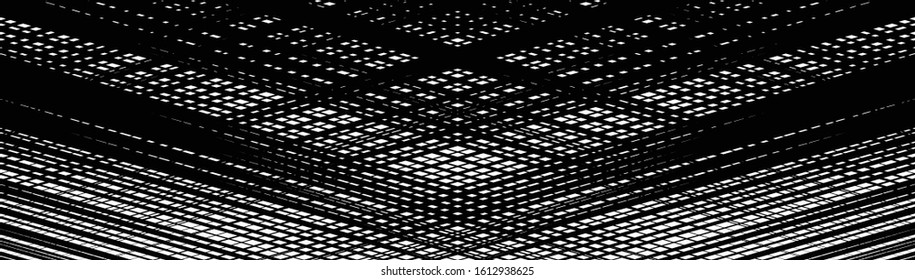 Skew, diagonal, oblique lines grid, mesh.Cellular, interlace background. Interlock, intersect traverse fractal lines.Dynamic bisect stripes abstract geometric pattern.Grating, trellis, lattice texture