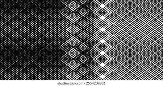 Skew, diagonal, oblique lines grid, mesh.Cellular, interlace background. Interlock, intersect traverse fractal lines.Dynamic bisect stripes abstract geometric pattern.Grating, trellis, lattice texture