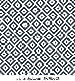 skewed seamless monochrome geometric pattern of squares.