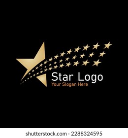 Skew-Sternform mit drei Linien Hub-Stern für Logo. Vektorgrafik