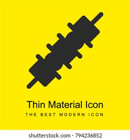 Skewer bright yellow material minimal icon or logo design