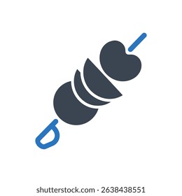 A skewer with food items icon.