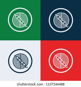 Skewer grill icon vector