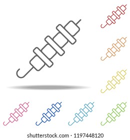 skewer icon. Elements of Camping in multi colored icons. Simple icon for websites, web design, mobile app, info graphics