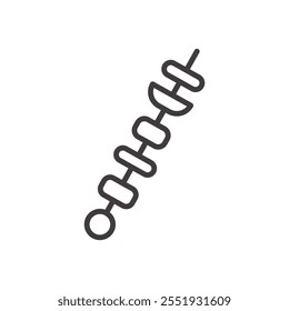 Skewer Icon isolated on white background. Vector icon.