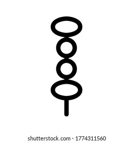 skewer icon or logo isolated sign symbol vector illustration - high quality black style vector icons
