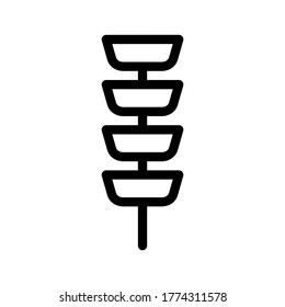 skewer icon or logo isolated sign symbol vector illustration - high quality black style vector icons
