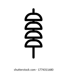 skewer icon or logo isolated sign symbol vector illustration - high quality black style vector icons
