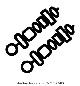 skewer icon outline vector design