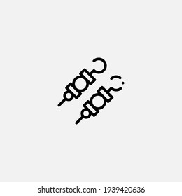 Skewer icon sign vector,Symbol, logo illustration for web and mobile