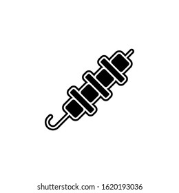 skewer icon. Simple glyph, flat vector of camping icons for ui and ux, website or mobile application