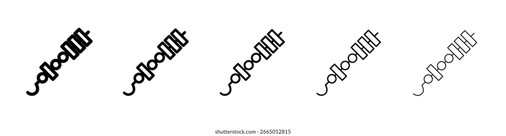Concepto de símbolo de icono de pincho para el Diseño web. icono de Vector de línea simple. ilustración de logotipo.