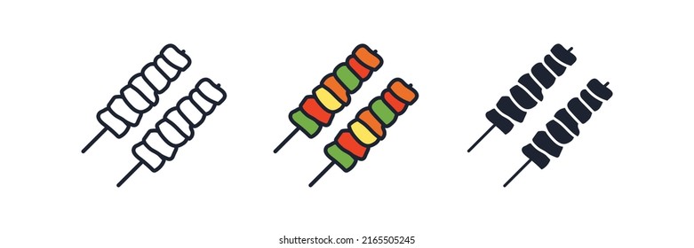 skewer icon symbol template for graphic and web design collection logo vector illustration