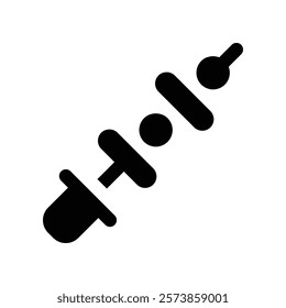 skewer icon. vector glpyh icon for your website, mobile, presentation, and logo design.