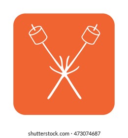Skewer icon. Vector illustration

