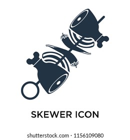 Skewer icon vector isolated on white background, Skewer transparent sign
