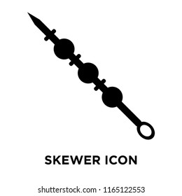 Skewer icon vector isolated on white background, Skewer transparent sign , food symbols