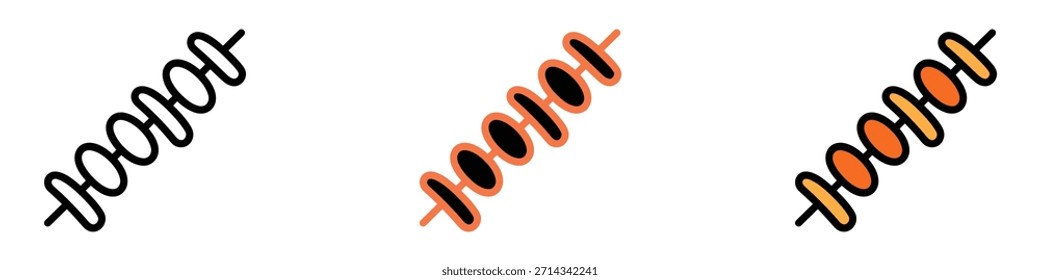 Icono de pincho Vector. menús de restaurante y símbolo de blog de comida. Ilustración vectorial.
