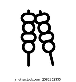 Skewer Icon Vector Symbol Design Illustration