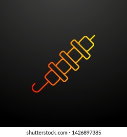 skewer nolan icon. Elements of camping set. Simple icon for websites, web design, mobile app, info graphics