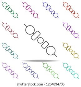 skewer outline icon. Elements of restaurant in multi color style icons. Simple icon for websites, web design, mobile app, info graphics