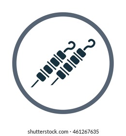 Skewer simple icon on the background