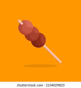 skewer street food icon vector
