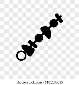 Skewer vector icon isolated on transparent background, Skewer logo concept