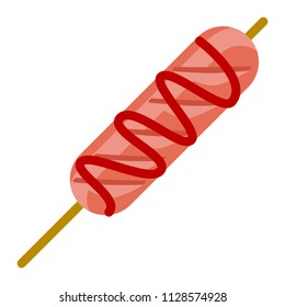 Skewered sausage icon