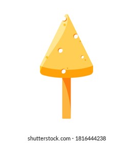 skewered seamless cheese vector. Vector illustration of useful food. white background