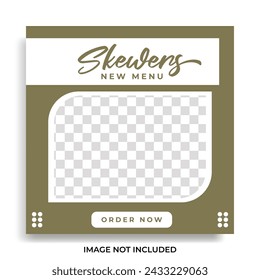 skewers barbeque party template design