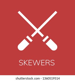  Skewers icon. Editable  Skewers icon for web or mobile.
