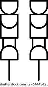 Skewers Icon Vector Element line icon design vector icons