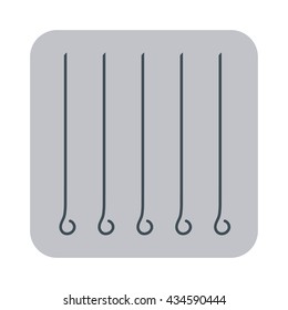 Skewers icon. Vector illustration

