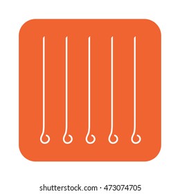 Skewers icon. Vector illustration