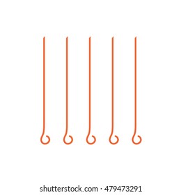 Skewers icon. Vector illustration