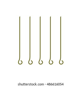 Skewers icon. Vector illustration