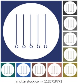 Skewers set icon. Vector illustration

