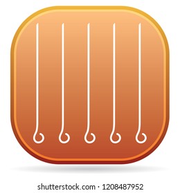 Skewers set icon. Vector illustration

