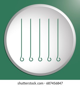 Skewers set icon. Vector illustration

