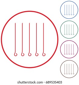 Skewers set icon. Vector illustration