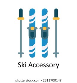 Ski Accessory Vector  Flat Icon Design illustration. Sports and games  Symbol on White background EPS 10 File